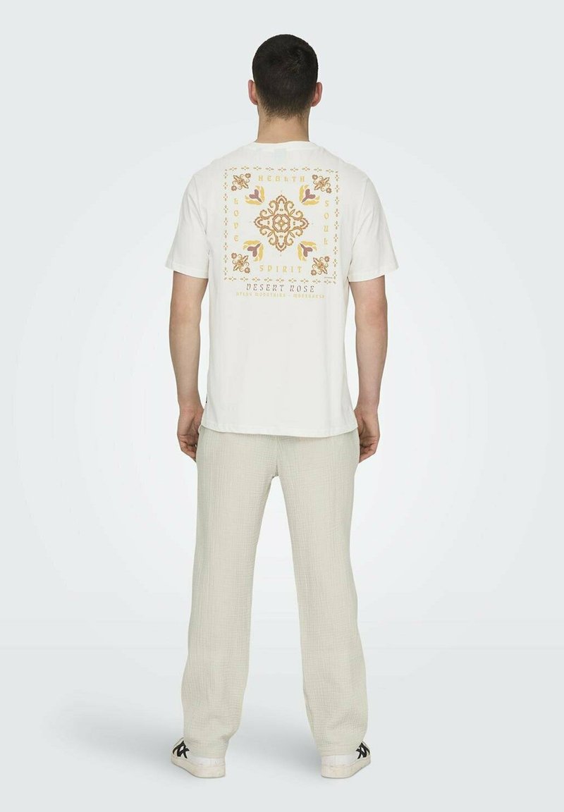 Only & Sons 2ER-SET RUNDHALS KURZARM - Print T-shirt - weiß
