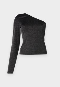 NMMALEEN ONE SHOULDER GLITTER - Hosszú ujjú felső - black
