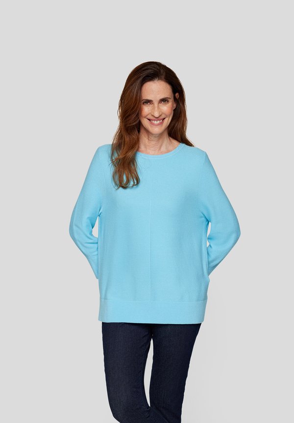 FLOW MOTION - Strickpullover - puderblau