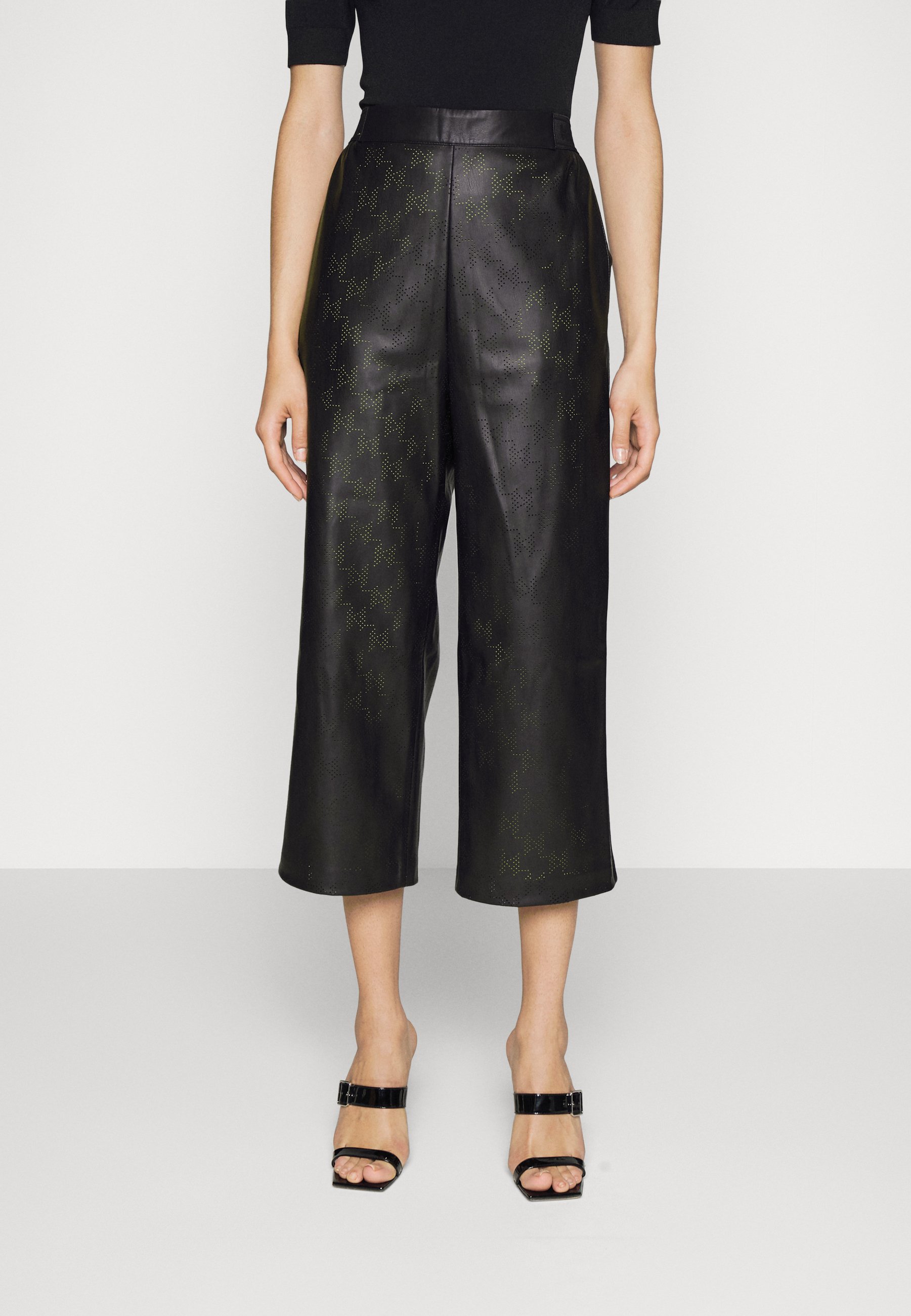 KARL LAGERFELD PERFORATED CULOTTES - Pantaloni - black/nero - Zalando.it