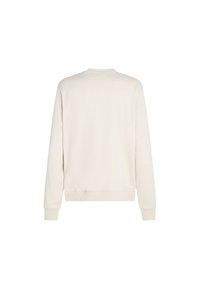 Crème kleurig sweatshirt met lange mouwen, een ronde halslijn, en ribgebreide manchetten en onderkant, met een gladde, zachte stofstructuur.