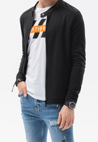 Ombre Felpa con zip - black