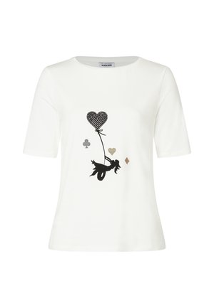 SOFTES HALBARM HERZPRINT - T-shirt imprimé - off white