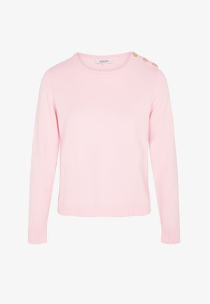 Morgan, MORGAN MORGAN SWEATER WITH ROUND NECK AND BUTTONS - Trui - rose clair