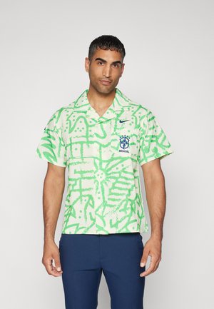 Nike Performance BRASIL BOWLING BUTTON UP - Overhemd - alabaster/light green spark/deep royal blue