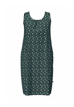 Ulla Popken, NIGHTGOWN, GINKGO PATTERN, CREW NECK, SLEEVELESS - Camicia da notte - dark grey green