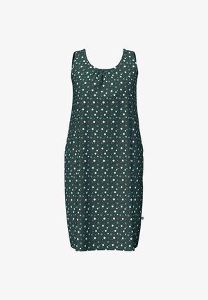 Ulla Popken, NIGHTGOWN, GINKGO PATTERN, CREW NECK, SLEEVELESS - Camicia da notte - dark grey green