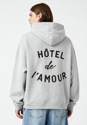 EMBROIDERY HEAYVWEIGHT UNISEX - Felpa con cappuccio - mottled grey