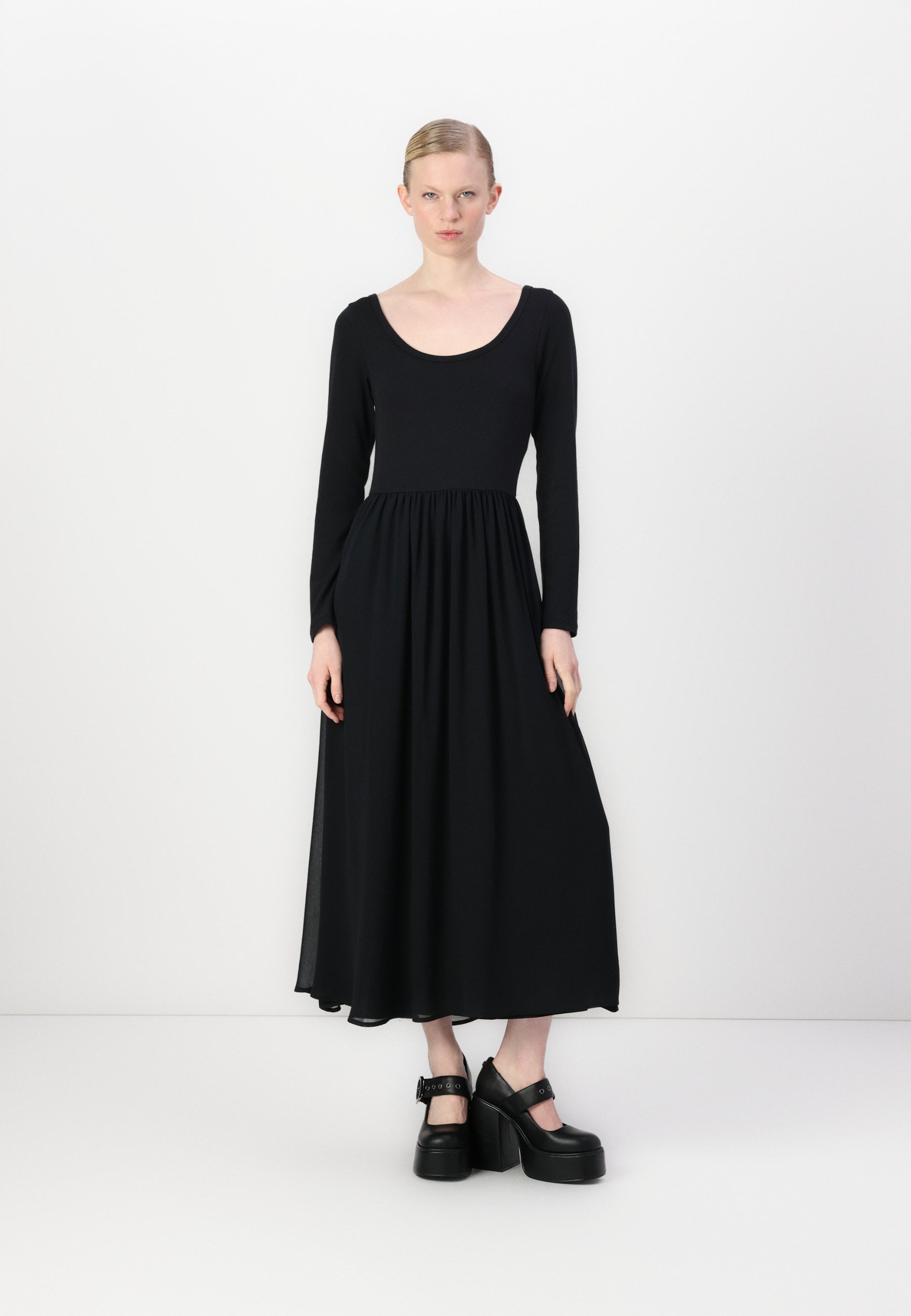 GAP MIXED MEDIA SHEER MAXI - Cocktail dress / Party dress - black -  Zalando.co.uk