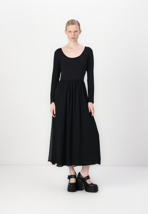 MIXED MEDIA SHEER MAXI - Vestito elegante - black