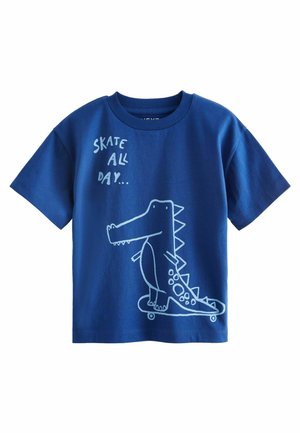 Next SHORT SLEEVE CHARACTER - Triko s potiskem - blue white