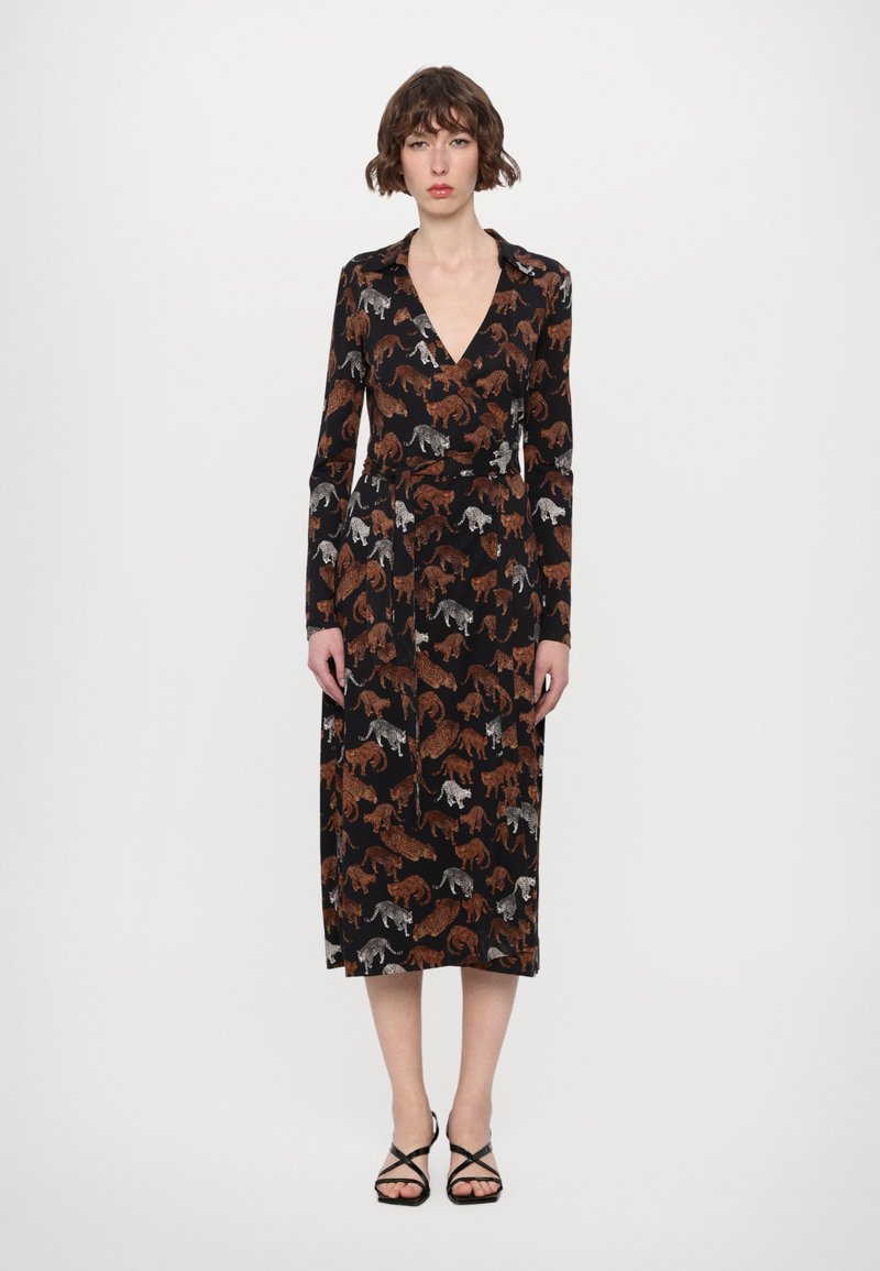 Diane von Furstenberg ABIGAIL MIDI DRESS - Rochie de zi - brown