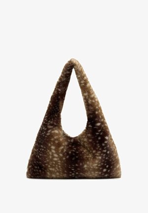 Manfield, MANFIELD BRAUNE BAMBI-SCHULTERTASCHE - Shopper - beige