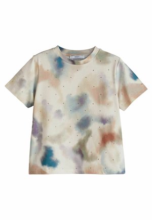 Next SHORT SLEEVE SPARKLE EMBELLISHED REGULAR FIT - Print T-shirt - pink tie dye