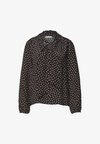 LONG-SLEEVE BLOUSE WITH BOW DETAIL - Blouse - black coffee