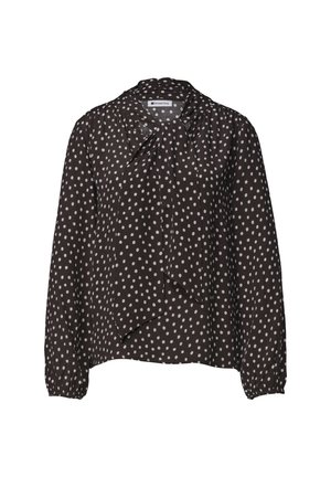 Street One, LANGARM BLUSE MIT SCHLEIFENDETAIL - Blouse - black coffee
