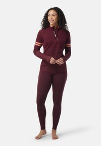 Smartwool INTRAKNIT MERINO TECH 1/4 ZIP - Hættetrøje - black cherry