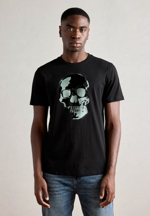 REGULAR FIT IN WITH AND FLOCK - Print T-shirt - black