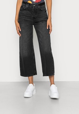 Flared Jeans - black denim
