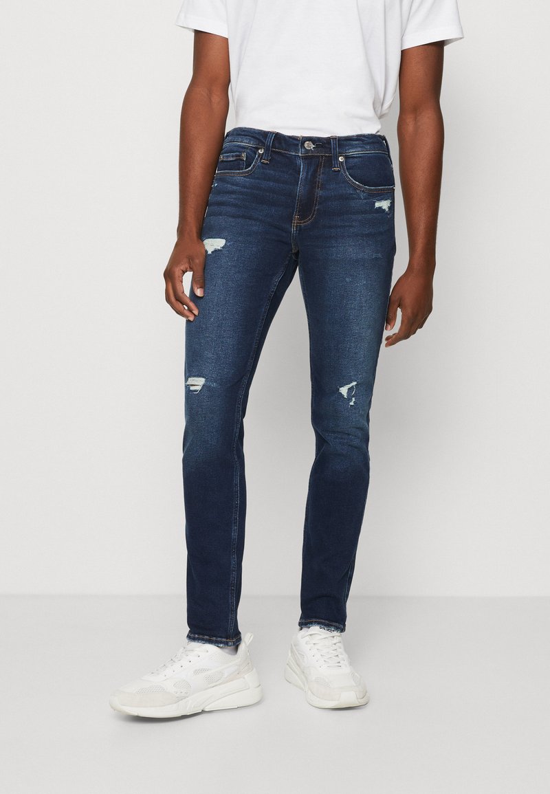 Hollister Co. SLIM COZY Jeans slim fit dark blue denim/blu scuro