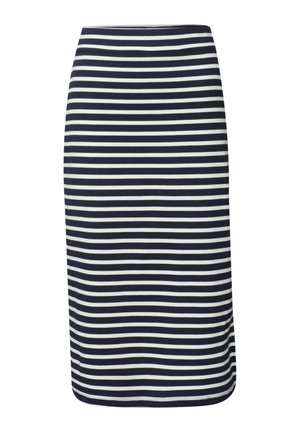 Street One Studio, MIDI SKIRT WITH STRIPED PATTERN, granatowy
