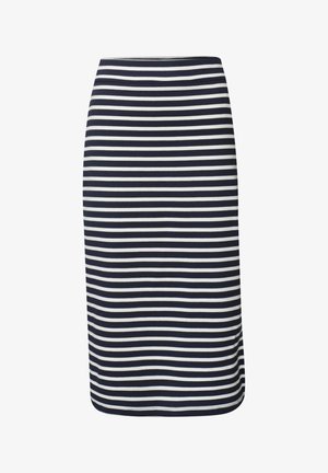 Street One Studio, MIDI SKIRT WITH STRIPED PATTERN, granatowy