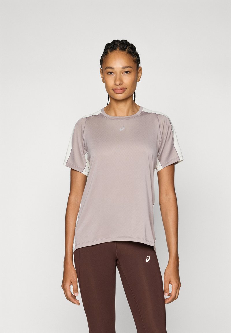 ASICS FUJITRAIL ELITE TOP - Sportiniai marškinėliai trumpomis rankovėmis - rainstorm grey/cream
