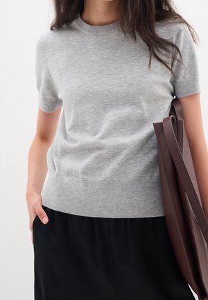 Camiseta básica - mottled light grey