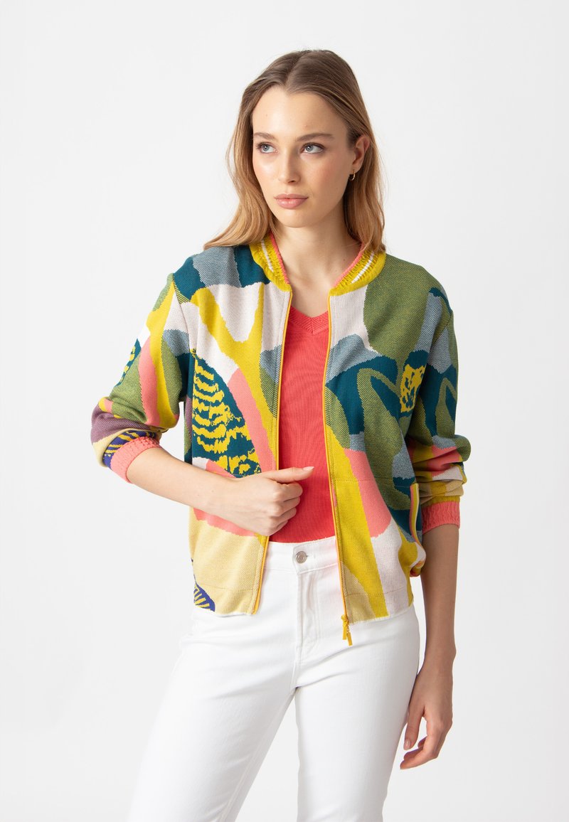 Ivko - MAXIMALISTS TROPICS PATTERN - Cardigan - yellow, Enlarge