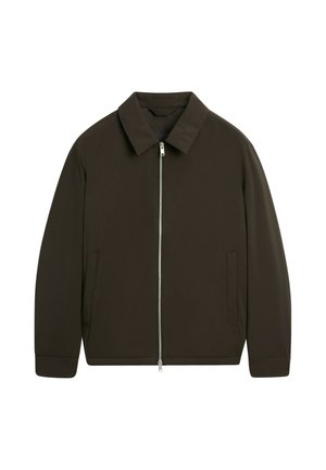 Massimo Dutti, LIGHTWEIGHT JACKET WITH COLLAR DETAIL - Overgangsjakke - dark brown