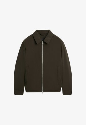 Massimo Dutti, LIGHTWEIGHT JACKET WITH COLLAR DETAIL - Übergangsjacke - dark brown