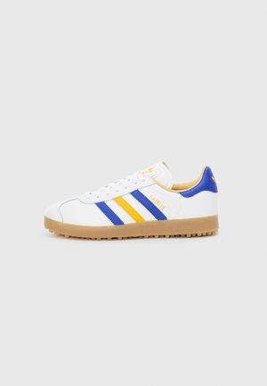 GAZELLE UNISEX - Golf shoes - white/lucid blue/crew yellow