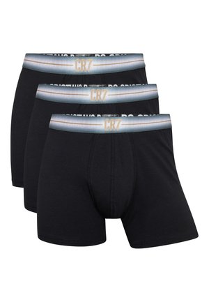 Sorte bomulds boxer briefs med en kontrasterende livrem med "CR7" logo. Blød tekstur, tætsiddende form og strækbar for komfort. Pakke med tre.