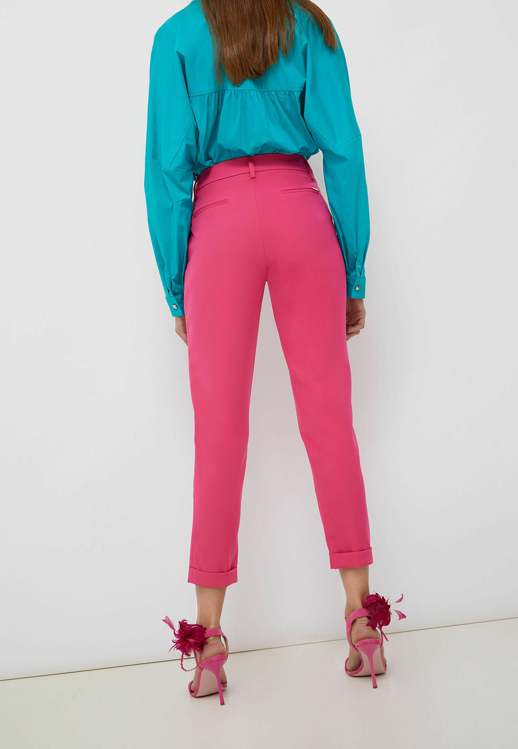 Liu Jo Jeans SLIM FIT - Chino stiliaus kelnės - magenta/rožinė - Zalando.lt