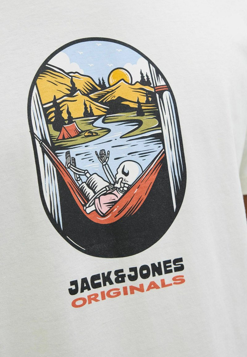 Jack Jones Print T-shirt antique white/off-white Zalando
