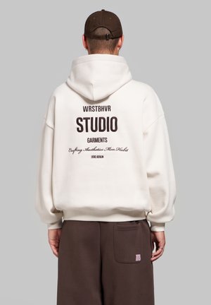 WRSTBHVR, WRSTBHVR HOODIE GARM V6 HOODIE UNISEX - Φούτερ με κουκούλα - gardenia