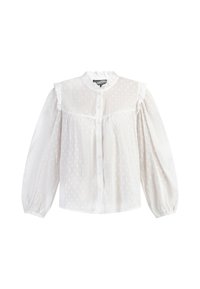 Hemdbluse - wollweiss