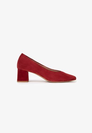 WITTCHEN, WOMEN’S COURT SHOES WITH BLOCK HEEL - Escarpins - red