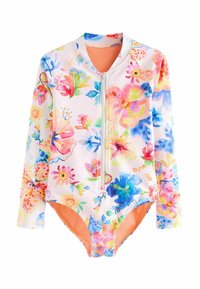 Next LONG SLEEVED-REGULAR FIT - Badedragt - white floral