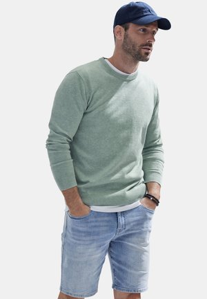 RUNDHALS - Strickpullover - mint meliert