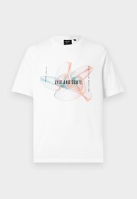 LINE GRAPHIC - T-shirt med print - white/ kinetic orange