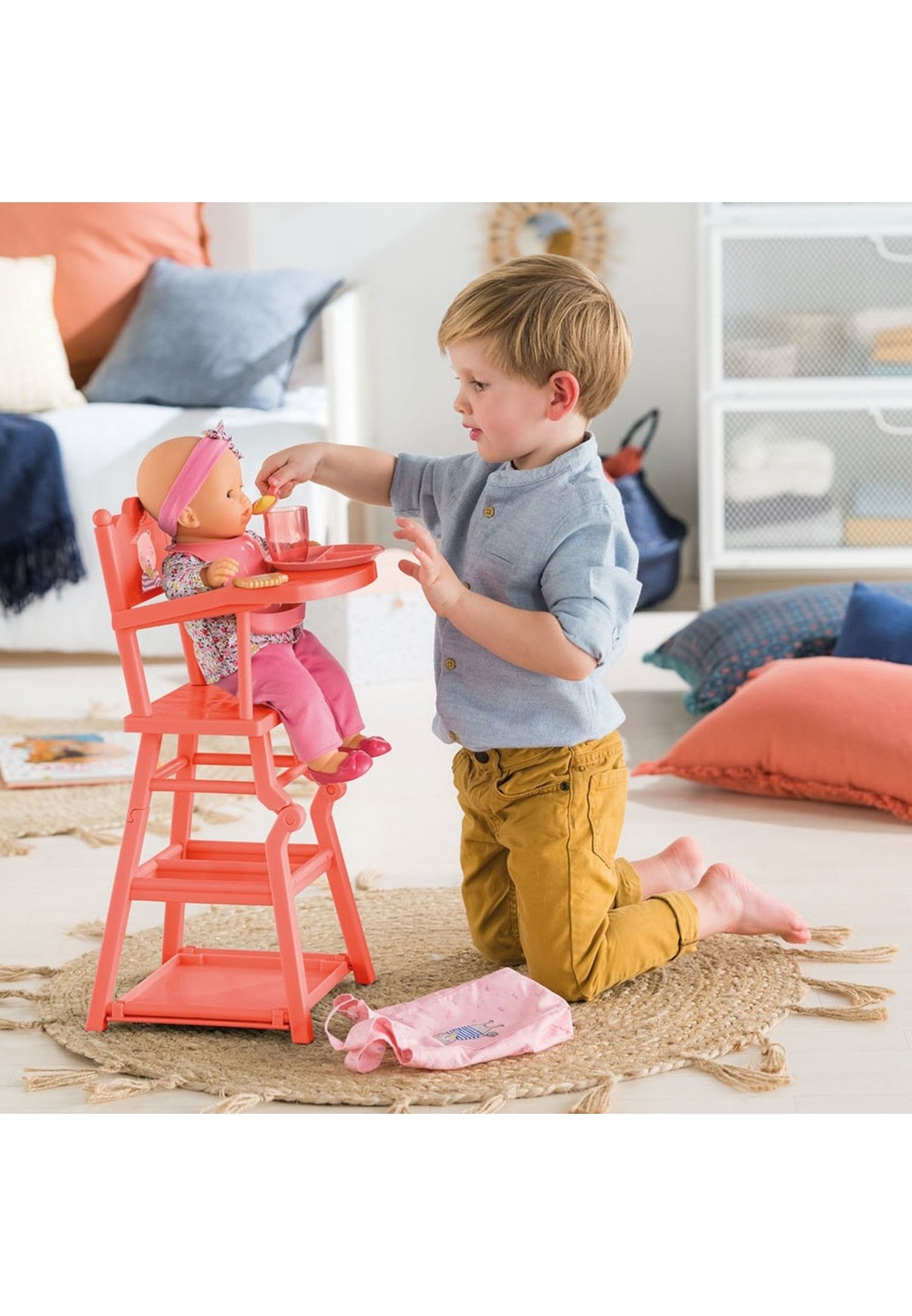 Corolle Letto In Legno Per Bambole 30-36 Cm - Con Cuscino E Coperta - Smontabile - Dai 3 Anni