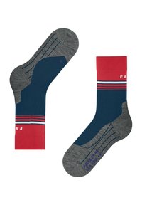 FALKE RU4 Wool Chaussettes Running Homme - Laine Mérinos Thermorégulatrice, Rembourrage Moyen Anti-Ampoule, Mi-Hautes
