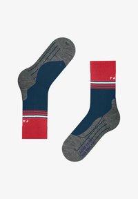 FALKE RU4 Wool Chaussettes Running Homme - Laine Mérinos Thermorégulatrice, Rembourrage Moyen Anti-Ampoule, Mi-Hautes