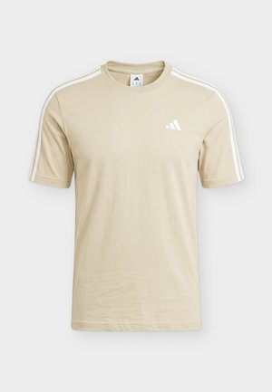 adidas Sportswear, ESSENTIALS 3 STRIPES LEFT CHEST - T-shirt de sport - khaki three/white