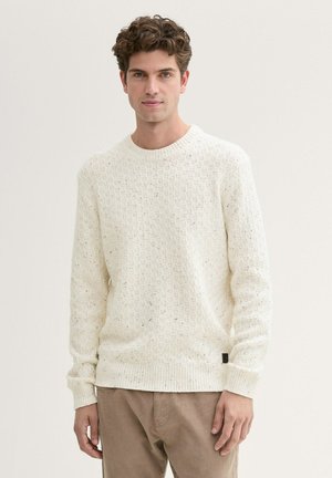 Strickpullover - offwhite multicolor neps