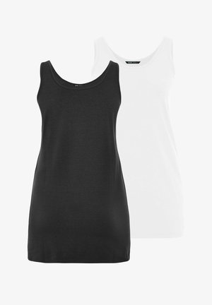 Yours Clothing, WOMEN'S VESTS & CAMIS 2 PACK - Top - black