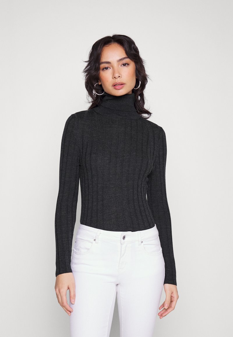 Banana Republic Petite TNECK Jumper dark charcoal heather/black