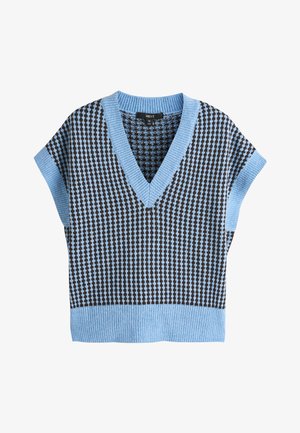 Next, REGULAR FIT - DROP SHOULDER - T-Shirt print - blue chocolate brown tweed
