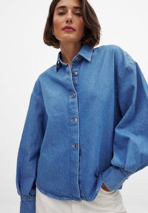 WIDE SLEEVE  - Bluza z gumbi - light blue